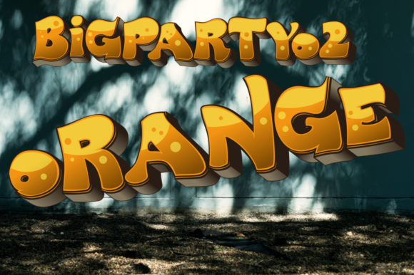BigPartyO2 Orange: A Vibrant 3D Color Font for Impactful Designs