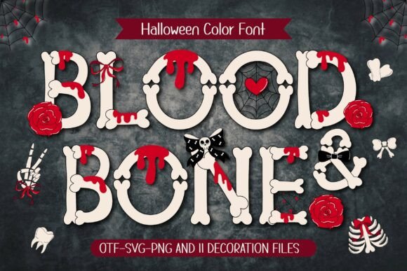 Blood & Bone: A Playful Twist on Halloween Typography