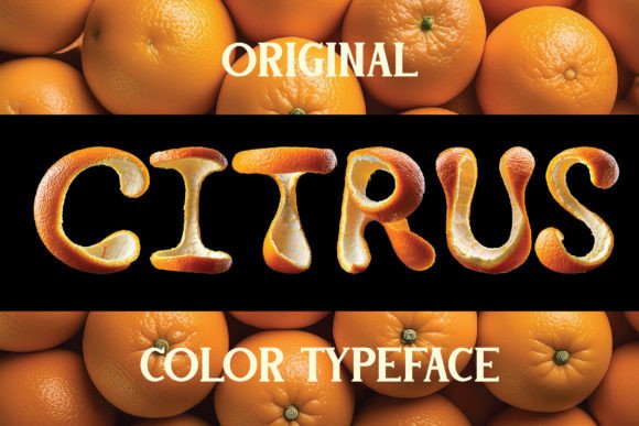 Citrus: A Zesty Orange Peel Font for Bold Visuals