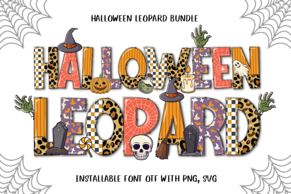 Halloween Leopard: A Playful Color Font for Creative Projects