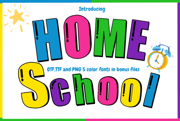 Home School Color Font: Vibrant Learning Meets Design
