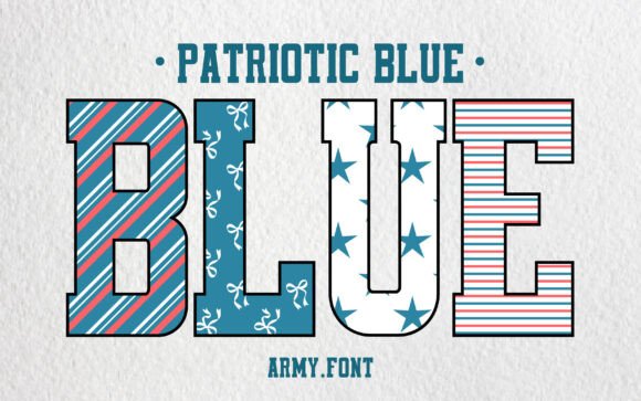 Patriotic Blue: A Distinctive Font for Bold Branding