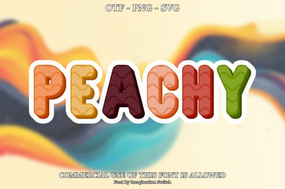 Peachy: A Colorful Font for Bold Branding and Design