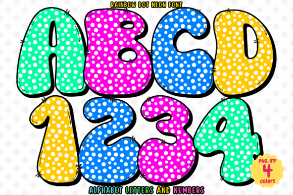 Rainbow Dot Neon: A Creative Font for Vibrant Projects