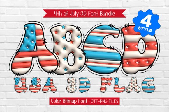 USA Flag 3D: A Dynamic Typeface for Patriotic Projects