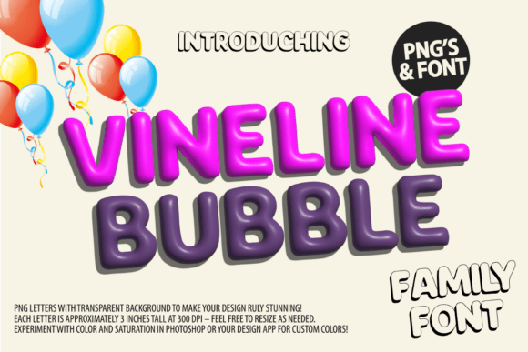 Vineline Bubble: A Bold 3D SVG Font for Headlines