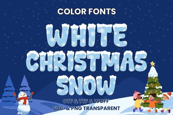 White Christmas Snow: A Playful Color Font for Festive Design
